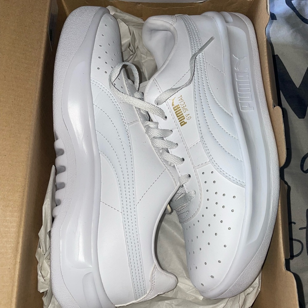 Puma white Carina jr woman sneakers